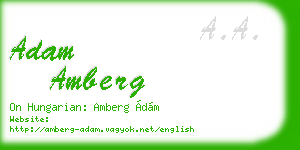 adam amberg business card